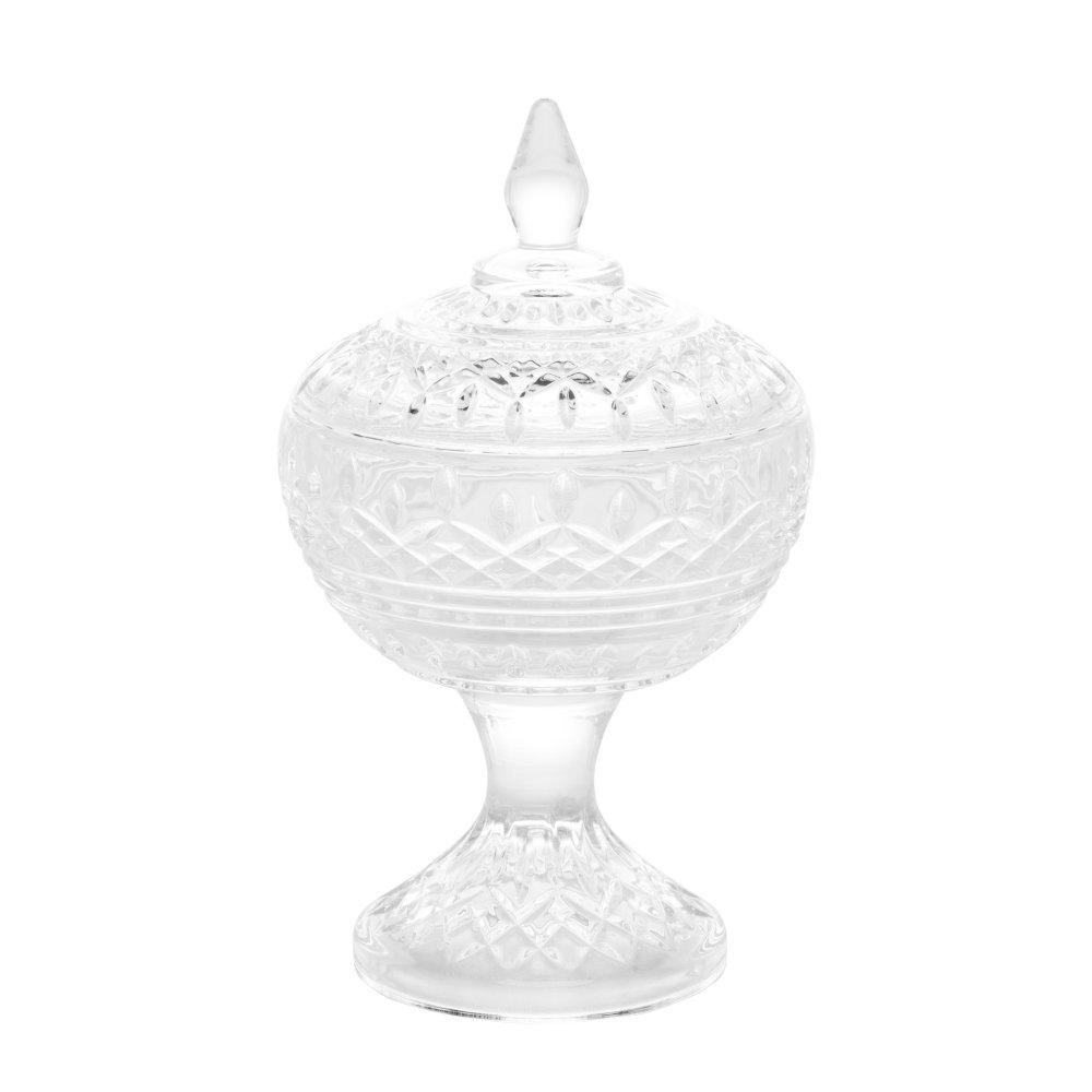Potiche Decorativo Wolff Lys de Cristal com Pé 11cm x 18cm - Home & Living