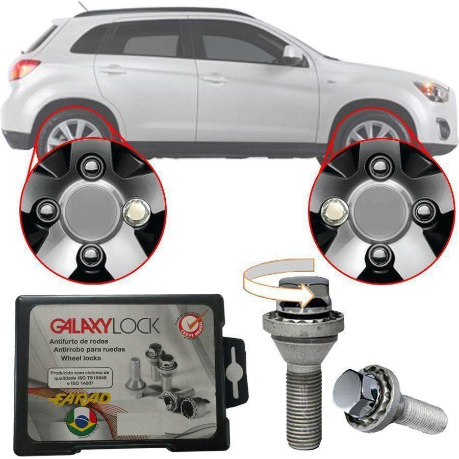 Trava Antifurto Anti Roubo de Roda Parafuso Porca Farad Galaxylock Mitsubishi ASX 2011 à 2019 Com Mais de 10.000 Segredos 482/M