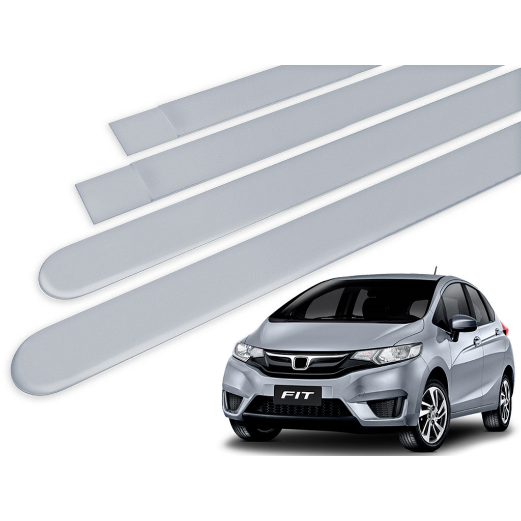 Jogo Friso Lateral Honda Fit 15/.. Prata Platinum Ponta Redonda sem Grafia - Tiger