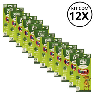 Kit Com 12 Caixa De Lápis de Cor Leo&Leo Linha ECO 12UN - LEONORA em Oferta na Shopee