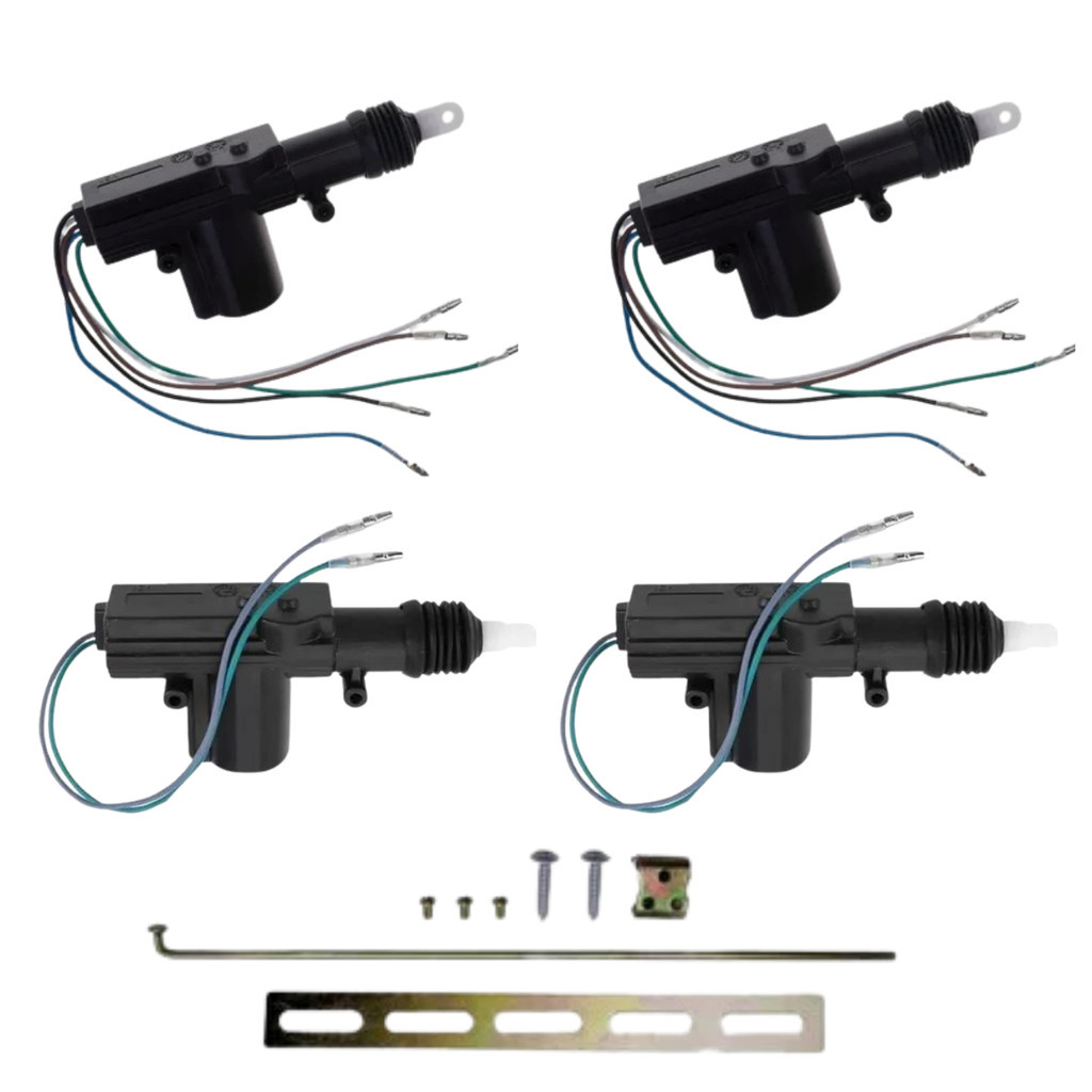 Kit Motor Escravo Trava Eletrica Universal 2 e 5 fios 4 peças