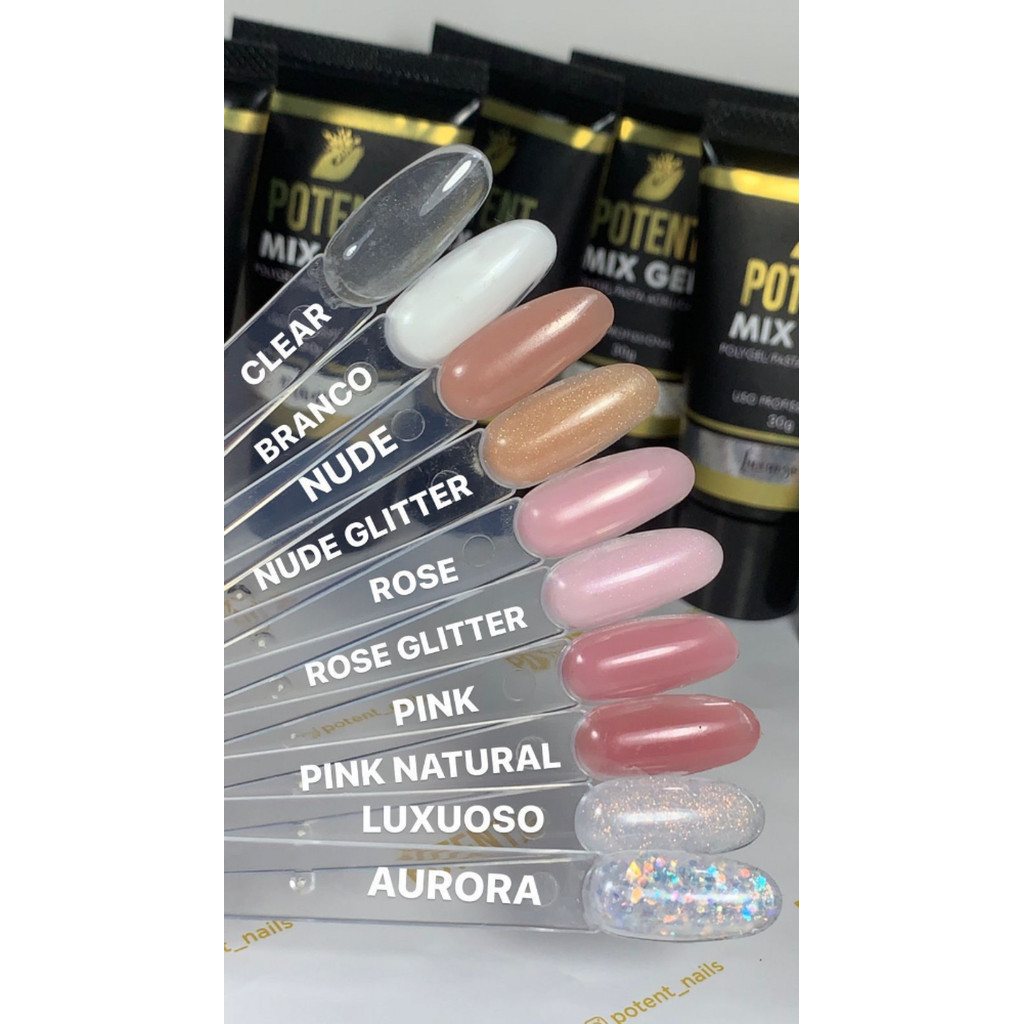 Mix Gel em Pasta - PolyGel - 30g - Potent Nails