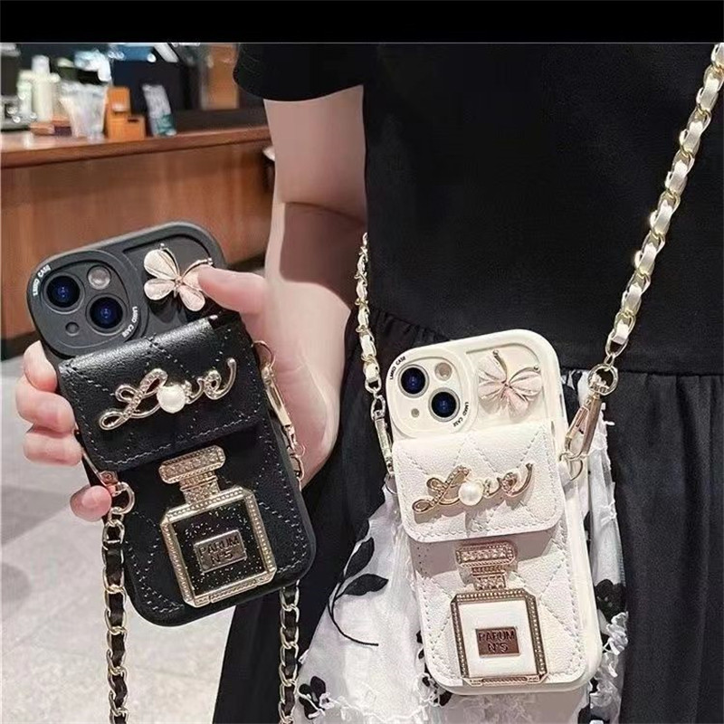 Caixa De Telefone Samsung A55 A15 A25 A05 A03  A13 A14 A23 A24 A32 A33 A34 A53 Carteira De Perfume De Moda Corpo Cruzado