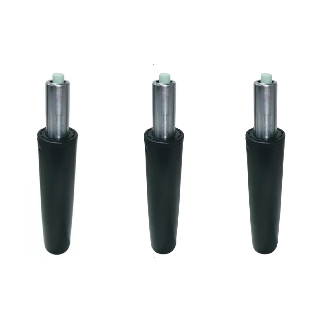 Kit Conjunto com 3 Pistão à Gás Preto Classe 4 120mm Aço para Cadeira de Escritório Gamer
