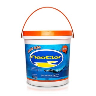 Cloro Organico Estabilizado para Piscina Multi Acao 10Kg Neoclor em Oferta na Shopee