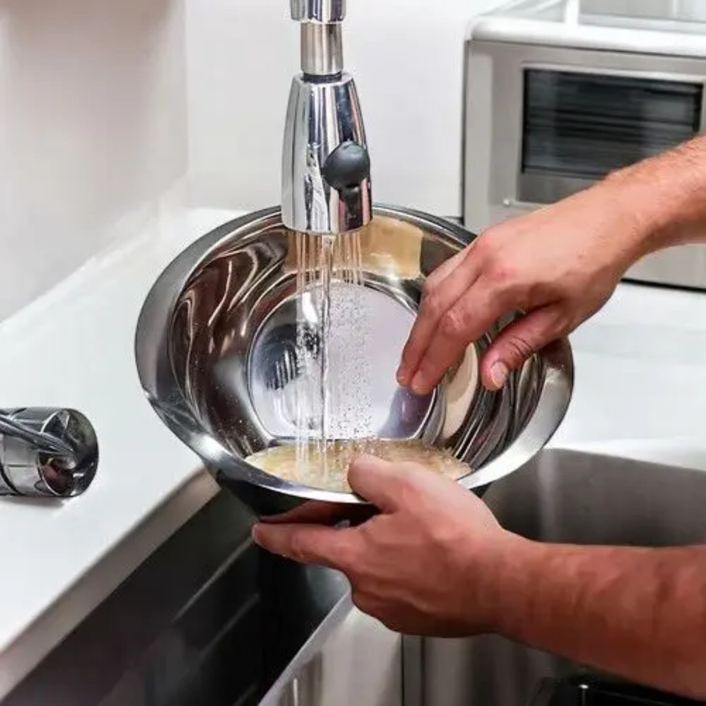 Escorredor Lavador Arroz Salada Frutas Legumes Massa Redondo Aço Inox Macarrão 26cm Multiuso Cozinha