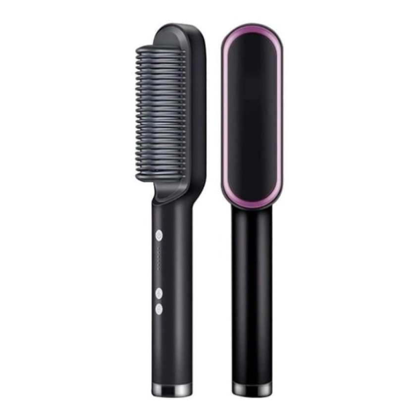 Escova Alisadora De Cabelo Pente Elétrico 5 Em 1 Sleek Gold