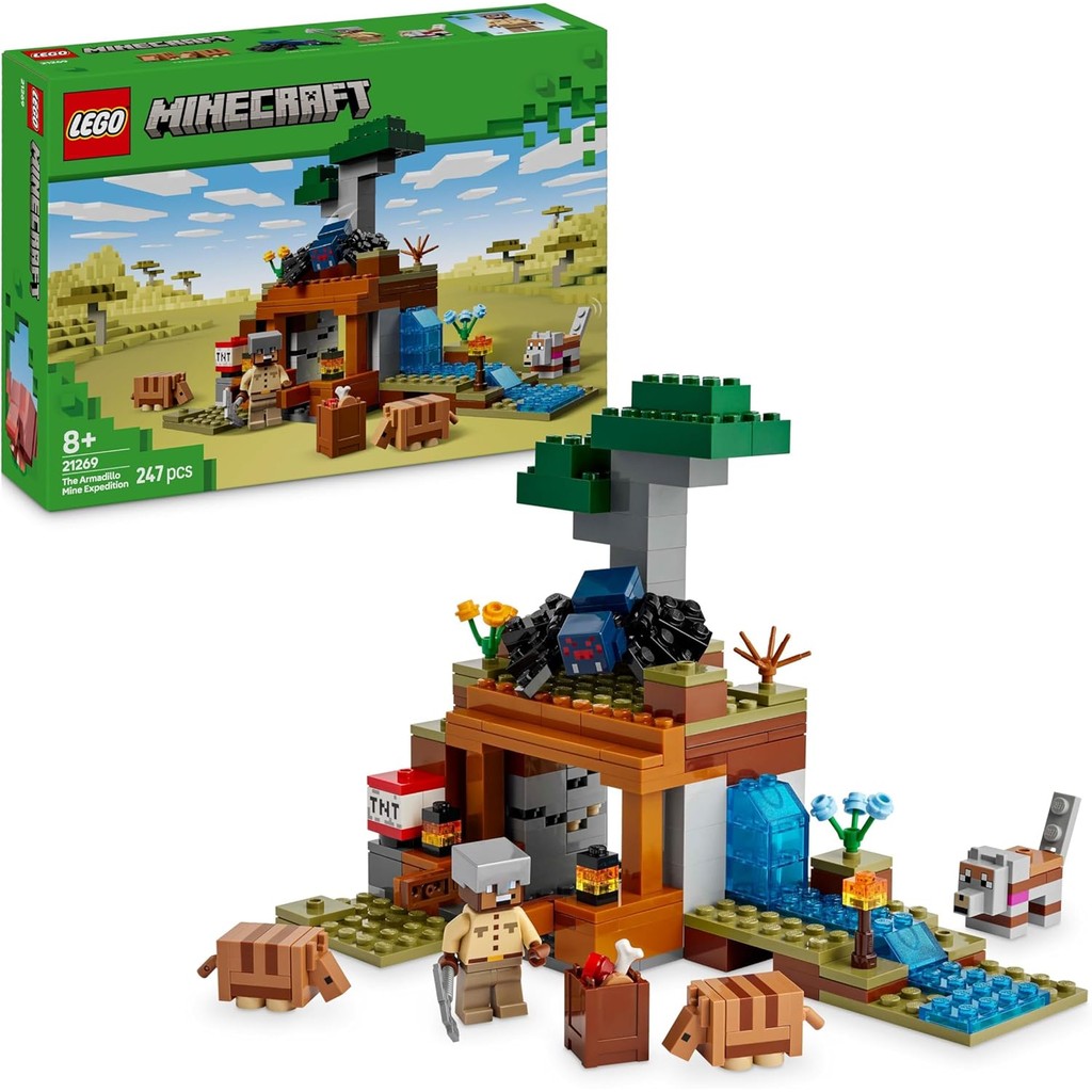 Lego Minecraft 21269 A Expedição na Mina do Tatu (247 peças)