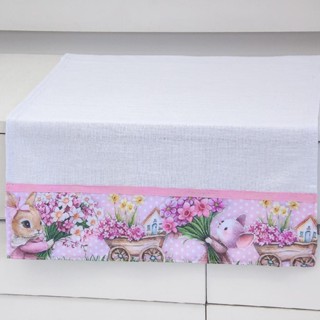 01 Pano de Prato  Coelhinha de Páscoa Digital em Oferta na Shopee