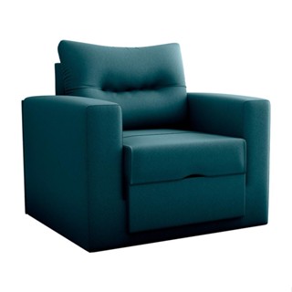 Sofá-Cama Solteiro Marisol Suede Petróleo em Oferta na Shopee