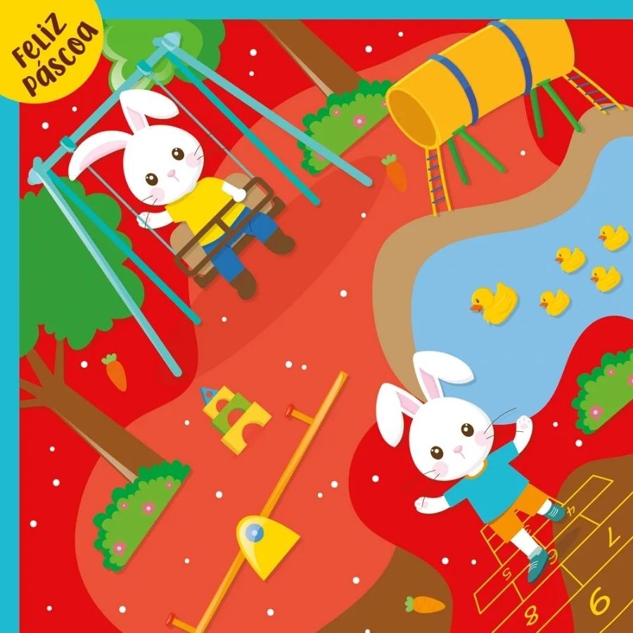 Saco Express 18x18cm para Ovos de 50g a 100g - Parquinho Vermelho - 25 unidades - Cromus - Rizzo em Oferta na Shopee