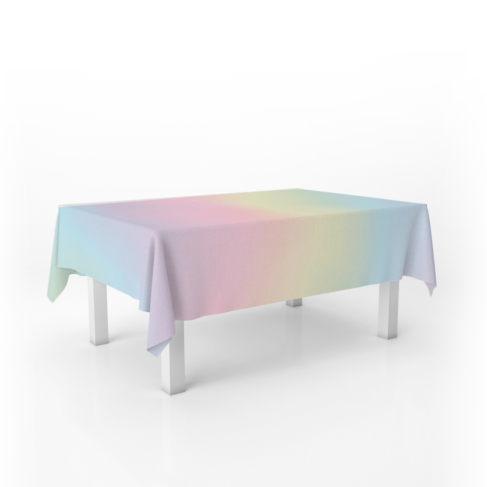 Toalha De Mesa Retangular Candy Color Degradê 280x140cm Oxford