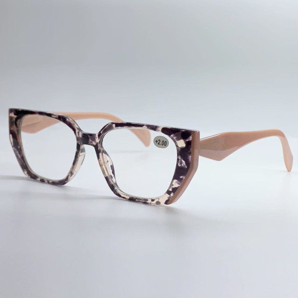 Óculos de Grau pra Leitura Perto +1.00 ao +4.00 gatinho hexagonal quadrado armacao grosso feminino Novo UO205 em Oferta na Shopee
