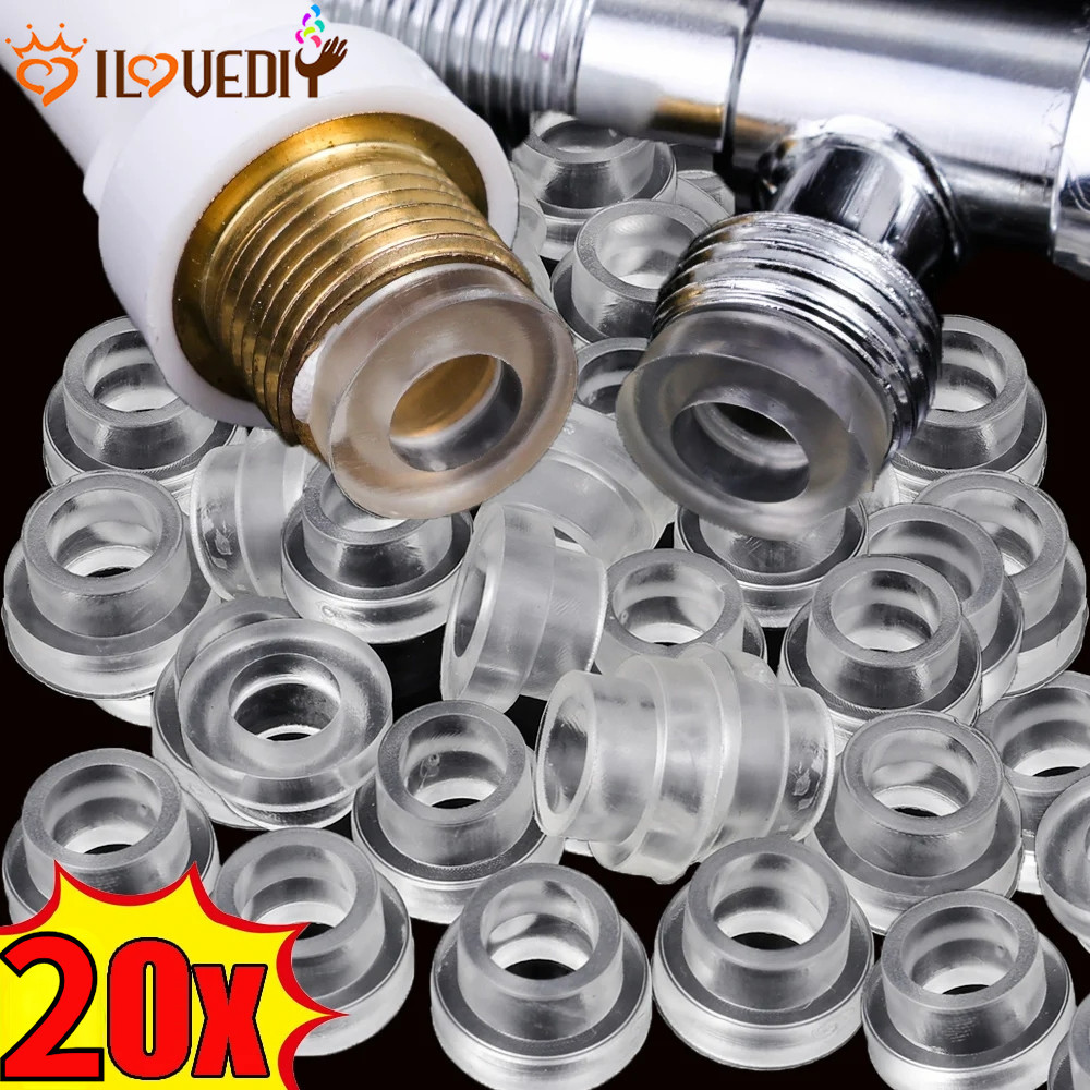 Arruelas De Vedação À Prova De Vazamentos Em Silicone-20PCS Juntas Da Torneira-Fivela Selada Válvulas De Canto Cozinha Mangueira Doméstica-Arruela Para Serviço Pesado