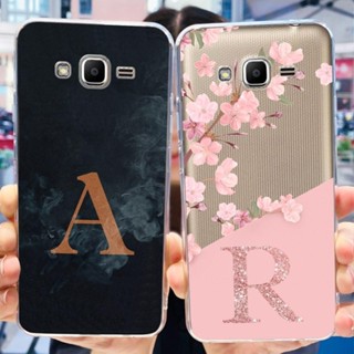 Para Samsung Galaxy J2 Prime Casing Luxury Letter Cute Flowers Padrão De Flores Phone Case G532M TPU À Prova De Choque