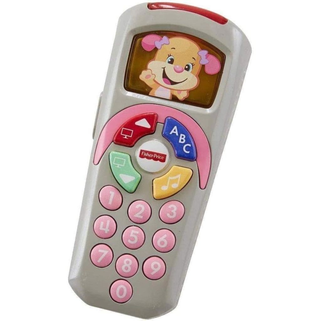 Controle Remoto Educativo Cachorrinha Rosa Fisher-Price Mattel Original Interativo para Bebê HXB75