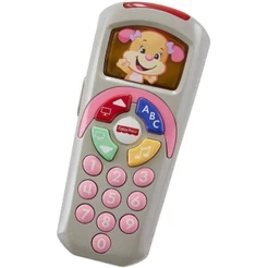 Controle Remoto Educativo Cachorrinha Rosa Fisher-Price Mattel Original Interativo para Bebê HXB75
