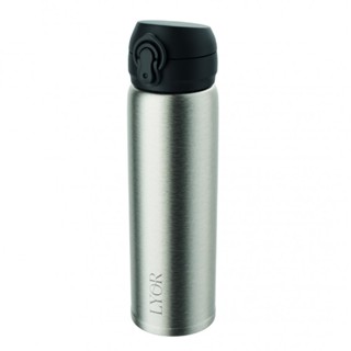 Garrafa Térmica Lyor em Aço Inox com Tampa Flip 410ml