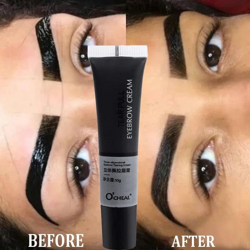 Maquiagem Permanente De Olhos Peel Off Eye Brow Tattoo Tinta De Longa Duração À Prova D'água Black Brown Dye Eyebrow Gel Creme Para Sobrancelhas Cosméticos em Oferta na Shopee