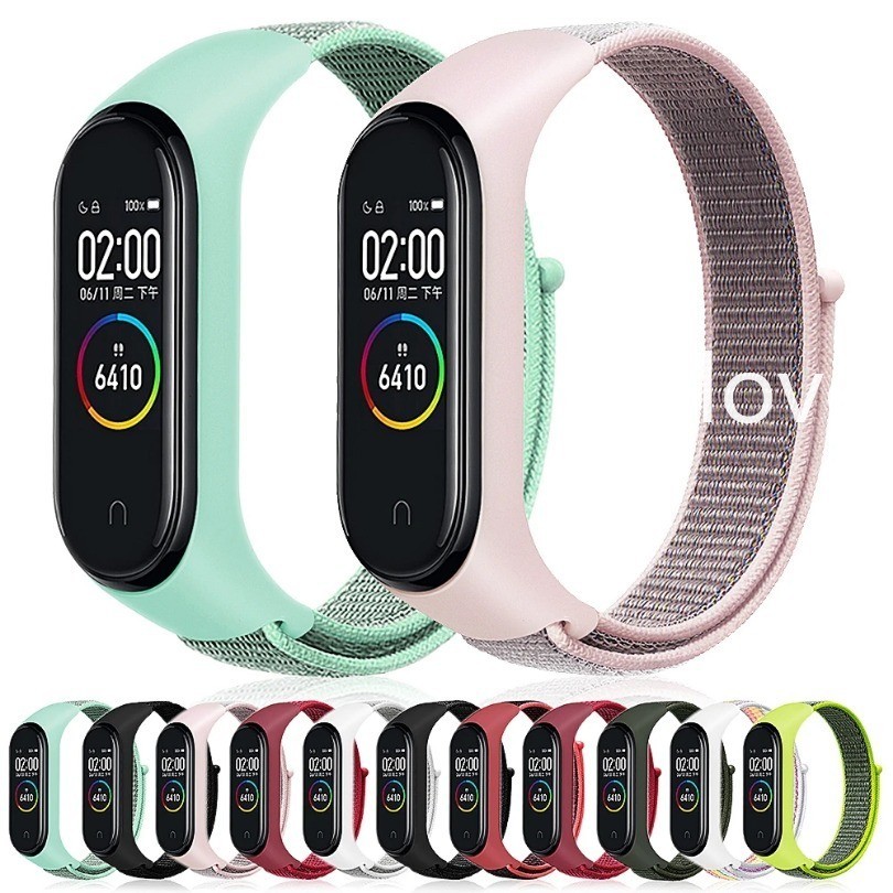 Laço De Nylon Para Xiaomi Mi Band 8 NFC Smartwatch Pulseira Esportiva Miband7 Correa De…