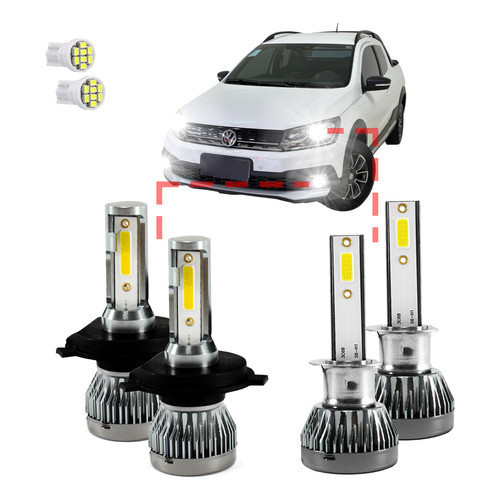 Kit Nano Led Vw Saveiro Cross G6-G7-G8 2013-2023