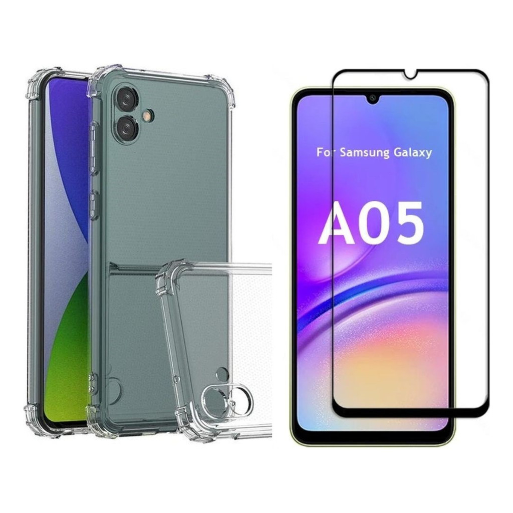 Capa Case Capinha Anti Impacto Para Galaxy A05 + Película 3D Vidro Temperado