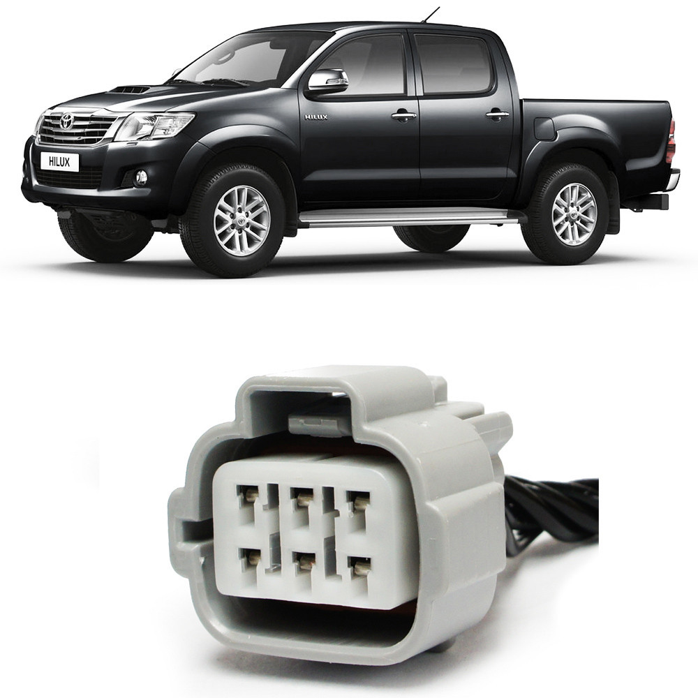 Plug Conector Chicote Bico Injetor Toyota Hilux 3.0 Diesel 2012 2013 2015 6 Vias