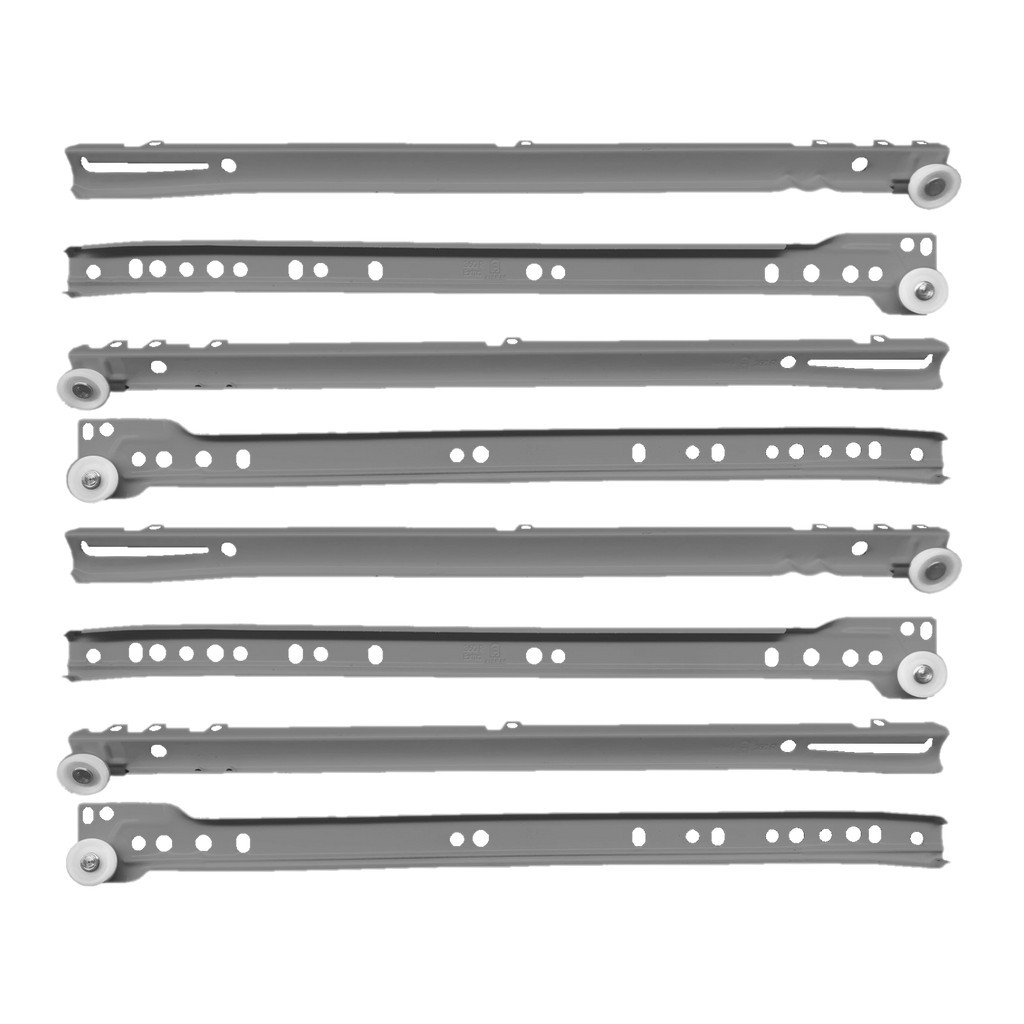 Kit 4 Corrediça Trilho Cinza Gaveta 400mm 40cm Extra 2 Par em Oferta na Shopee