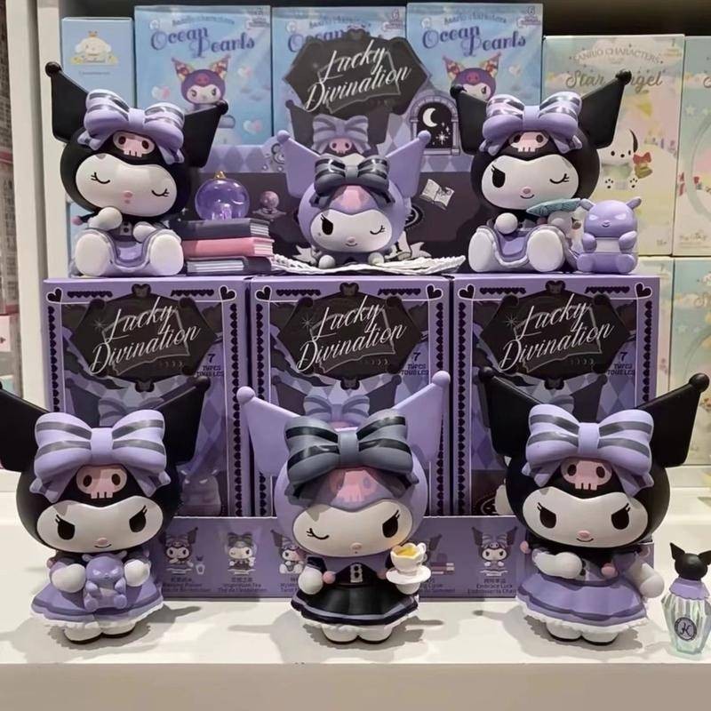 1Box Sanrio Kuromi Blind Box Série De Adivinhação Da Sorte Figura De Ação Bonecos Surpresa Saco Modelo Bonito Coleção De Fãs Brinquedo