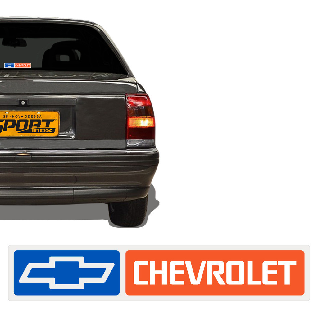 Adesivo Traseiro Chevrolet Emblema Vidro Interno Gm Antigo Genérico