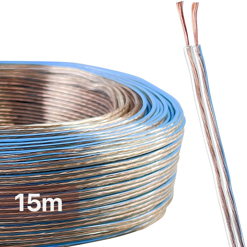 15 Mts Fio Paralelo 2x0,75mm² Technoise Cabo Alto Falante