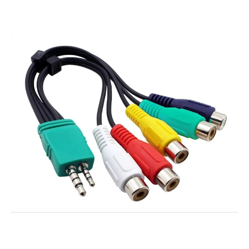 Cabo Adaptador Av Componente Tv Samsung Led Lcd P1 P2 5 Rca novo Envio Imediato NVB