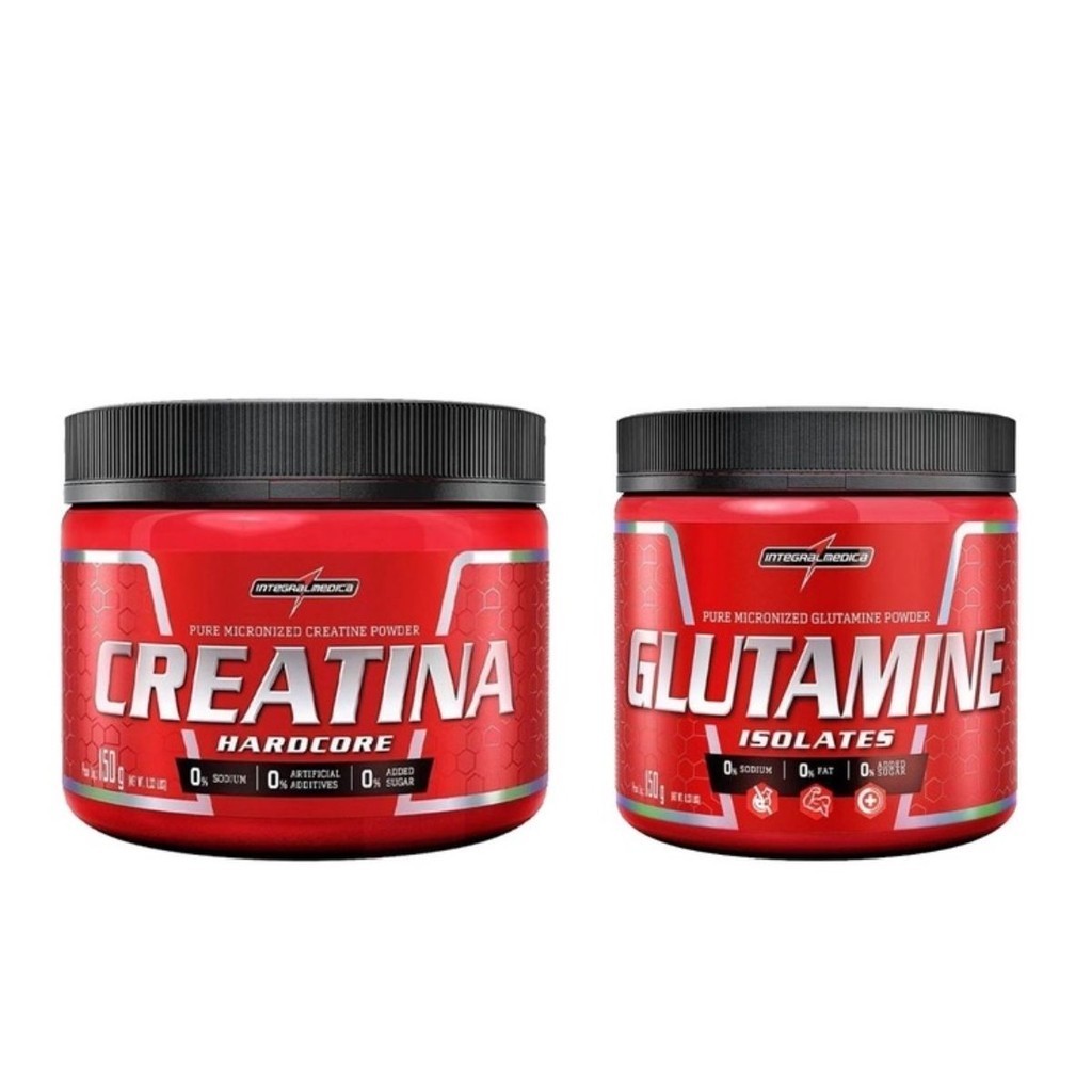 Kit Creatina Hardcore 150g + Glutamina 150g - Integralmedica