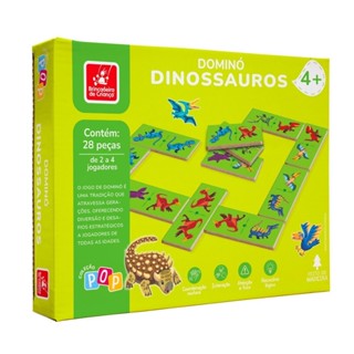 Jogo Dominó Dinossauro - Brincadeira de Criança em Oferta na Shopee