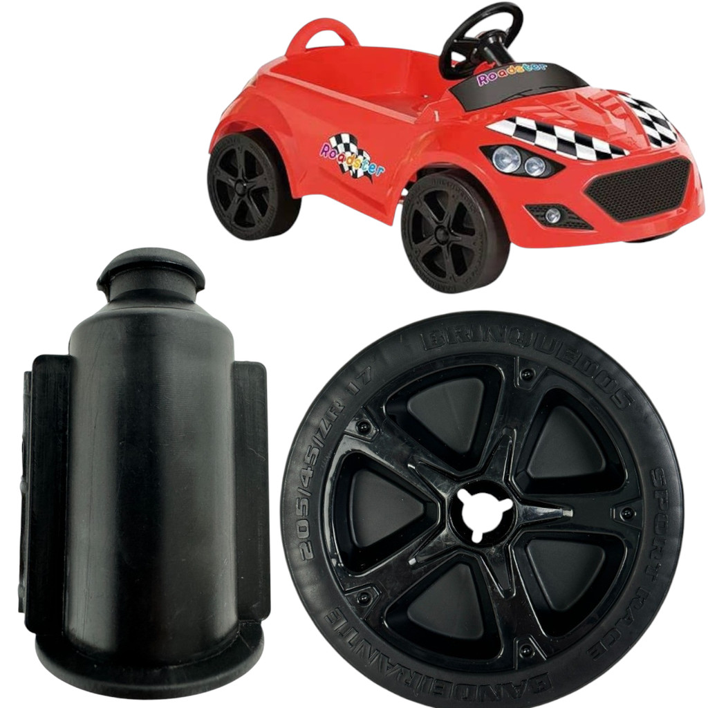 RODA + 01 BUCHA PARA CARRINHO PASSEIO & PEDAL  ROADSTER PEDAL BANDEIRANTE