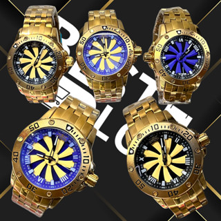 relogio masculino giratorio invicta dourado a prova d'agua BY BEST_LOJA em Oferta na Shopee