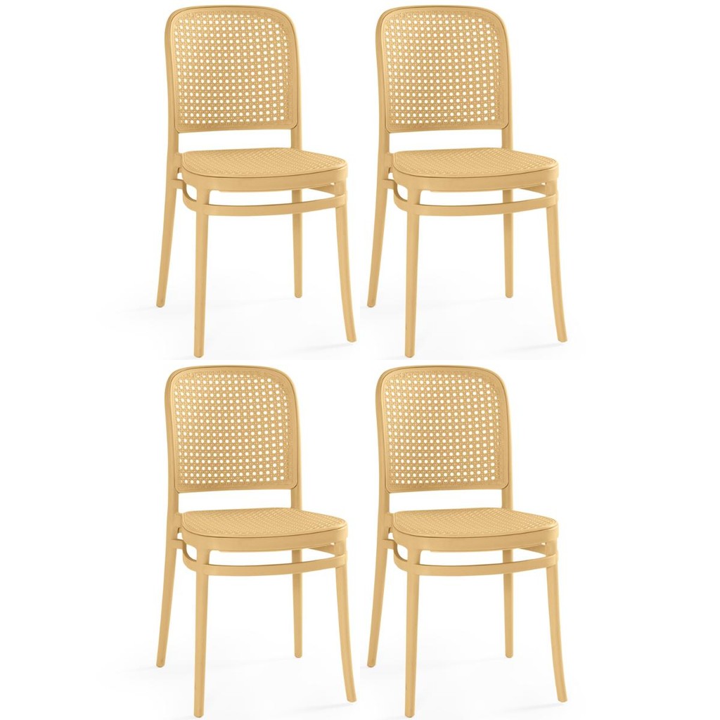 Kit 4 Cadeiras de Jantar Roma para Sala e Cozinha