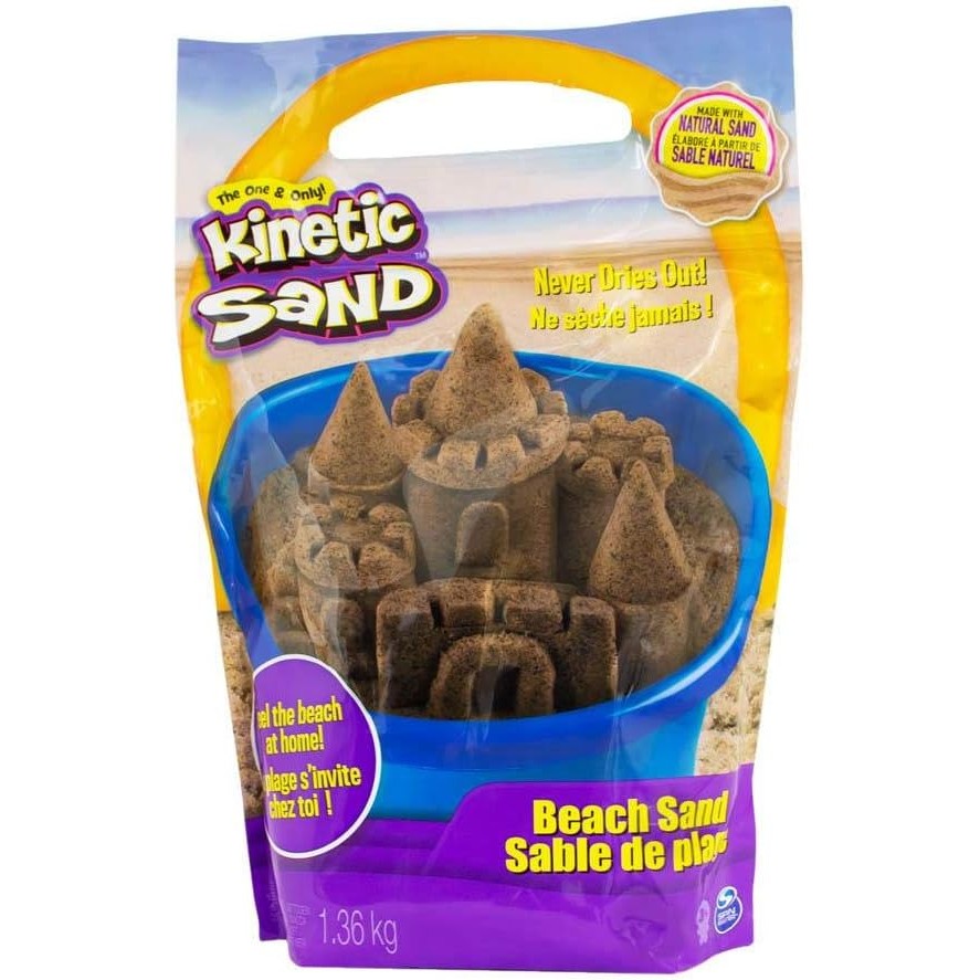Kinetic Sand Massa Areia Cinética 1,36kg Grande Praia Sunny