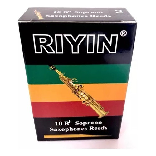 Caixa Palheta Sax Soprano 2,5 10 Unidades Riyin 10Bb