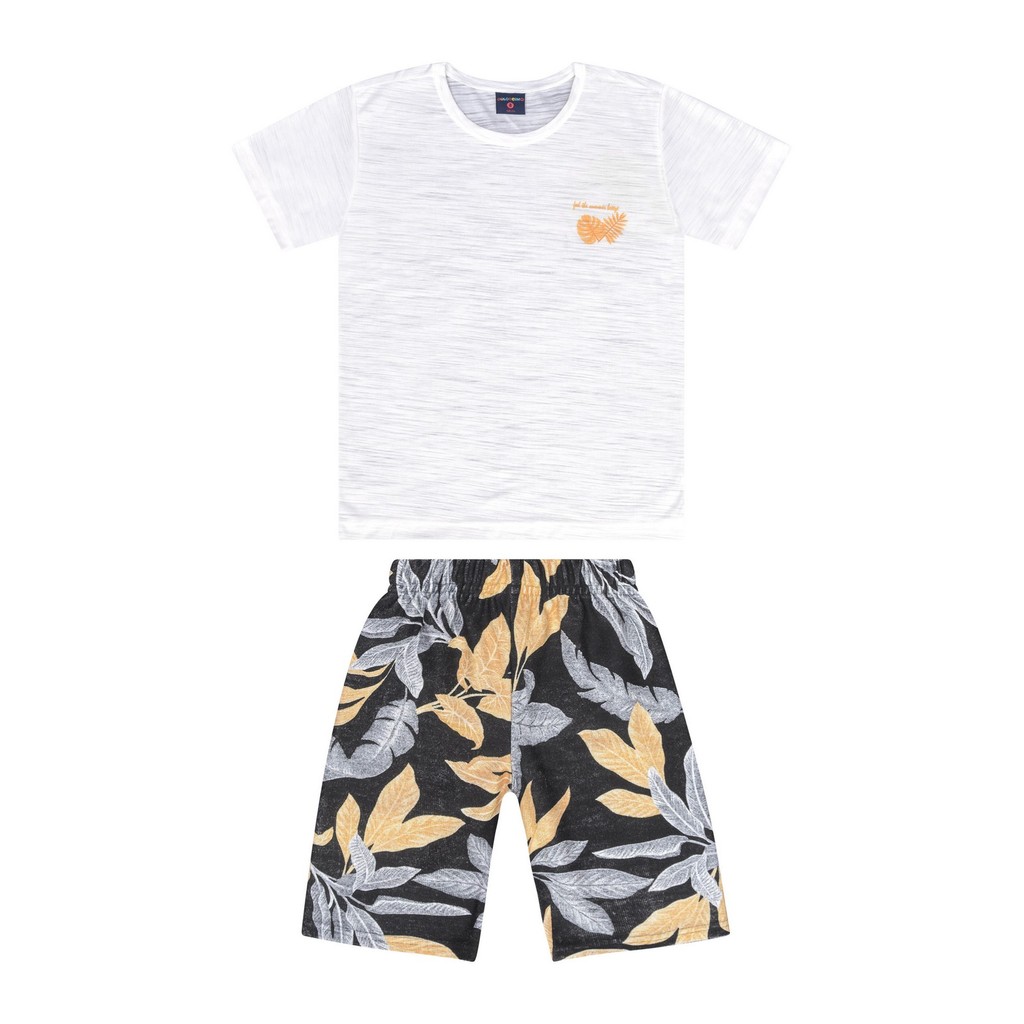 Conjunto Infantil para Menino com Camiseta e Bermuda Guloseima em Oferta na Shopee