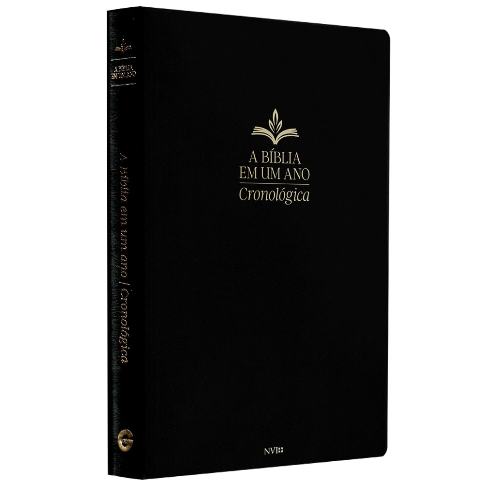 A Bíblia Em Um Ano | Cronológica | NVI | Capa Luxo Preta em Oferta na Shopee