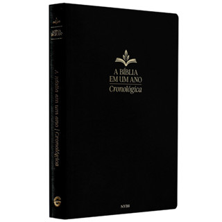 A Bíblia Em Um Ano | Cronológica | NVI | Capa Luxo Preta em Oferta na Shopee