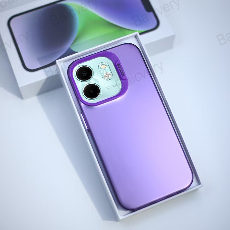 Detalhes do Invólucro Para Infinix Smart 9 X6532 HD X6532C Quente 50i Moda Colorido Fosco Anti-Impressão Digital IMD Capa Protetora