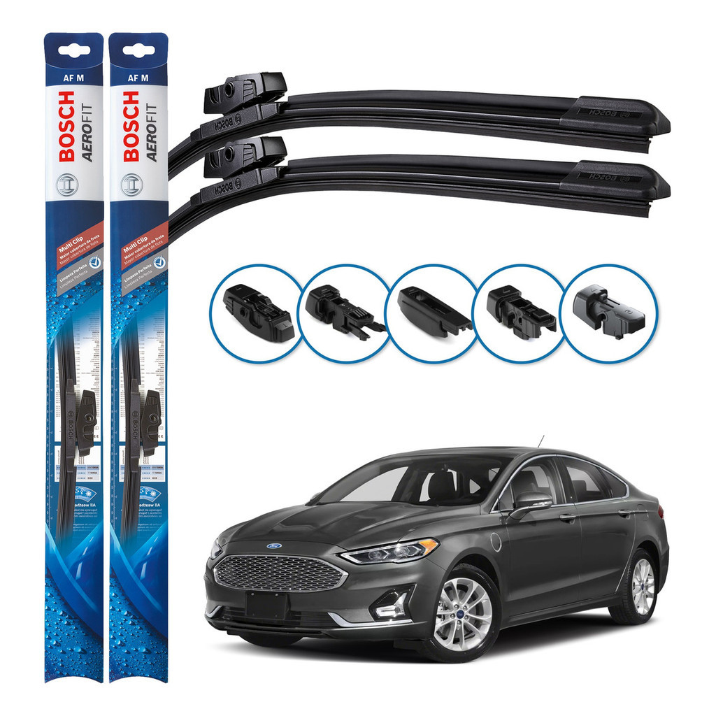 Par de Palhetas Limpador Parabrisa Multiclip Original Bosch Ford Fusion 2013 A 2019