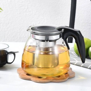 Chaleira De Vidro Com Infusor Para Chá Café Inox Bule Com Tampa 900ml em Oferta na Shopee