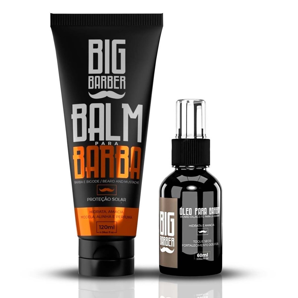Kit Balm E Óleo Para Barba Hidratante Big Barber