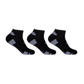 Kit 3 Pares de Meias 39/43 Cano Curto Atoalhada Preta (004HOMC19089) Hoahi