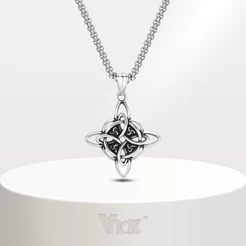 Vnox Vintage Colar De Nó Celta , Pingente Talismã Nórdico De Aço Inoxidável Não Desbotado , Jóias Presente