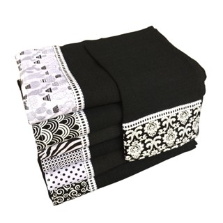 Pano de Prato Preto Minimalista Gourmet 05 Unid em Oferta na Shopee