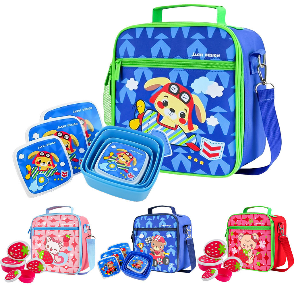 Kit Lancheira Térmica Infantil + 4 Mini Potinhos p/ Lanches